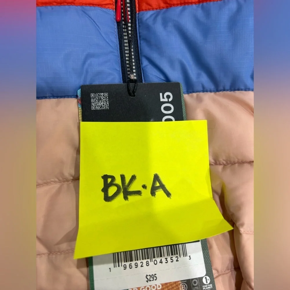 Cotopaxi Women's XL Fuego Hooded Down Jacket Ink Rosewood Pink Blue NWT - Picture 12 of 12